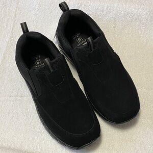 George Men's Classic Black Leather Loafers size 8.5 wide